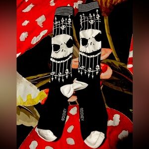 Disney's The Nightmare Before Christmas socks featuring Jack Skellington.